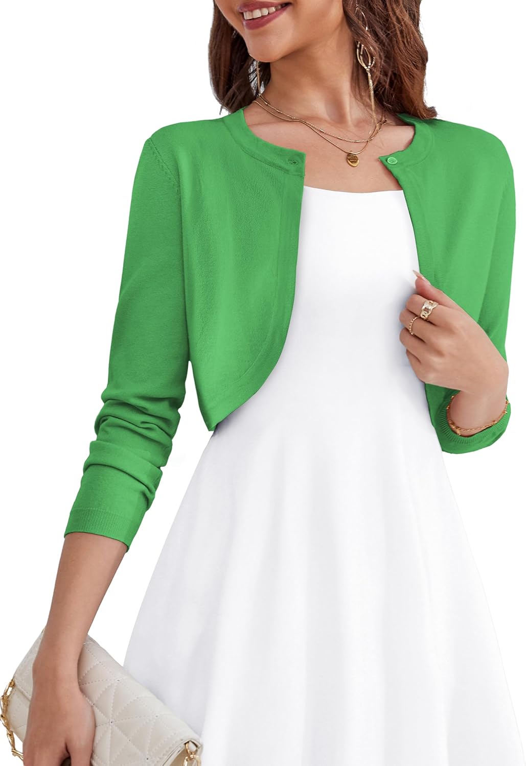 OmicGot Women's Long Sleeve Cardigan for Dresses S-XL Stylish