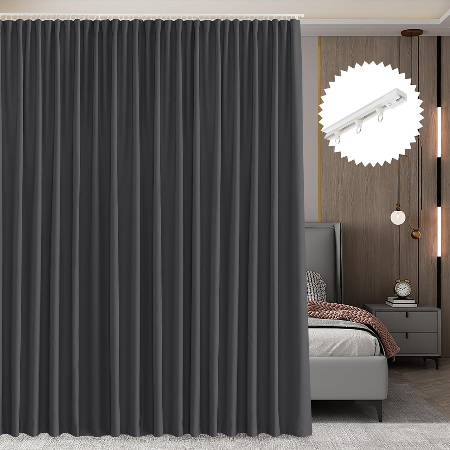 Privacy & Style: RYB HOME 100x95in Grey Room Divider
