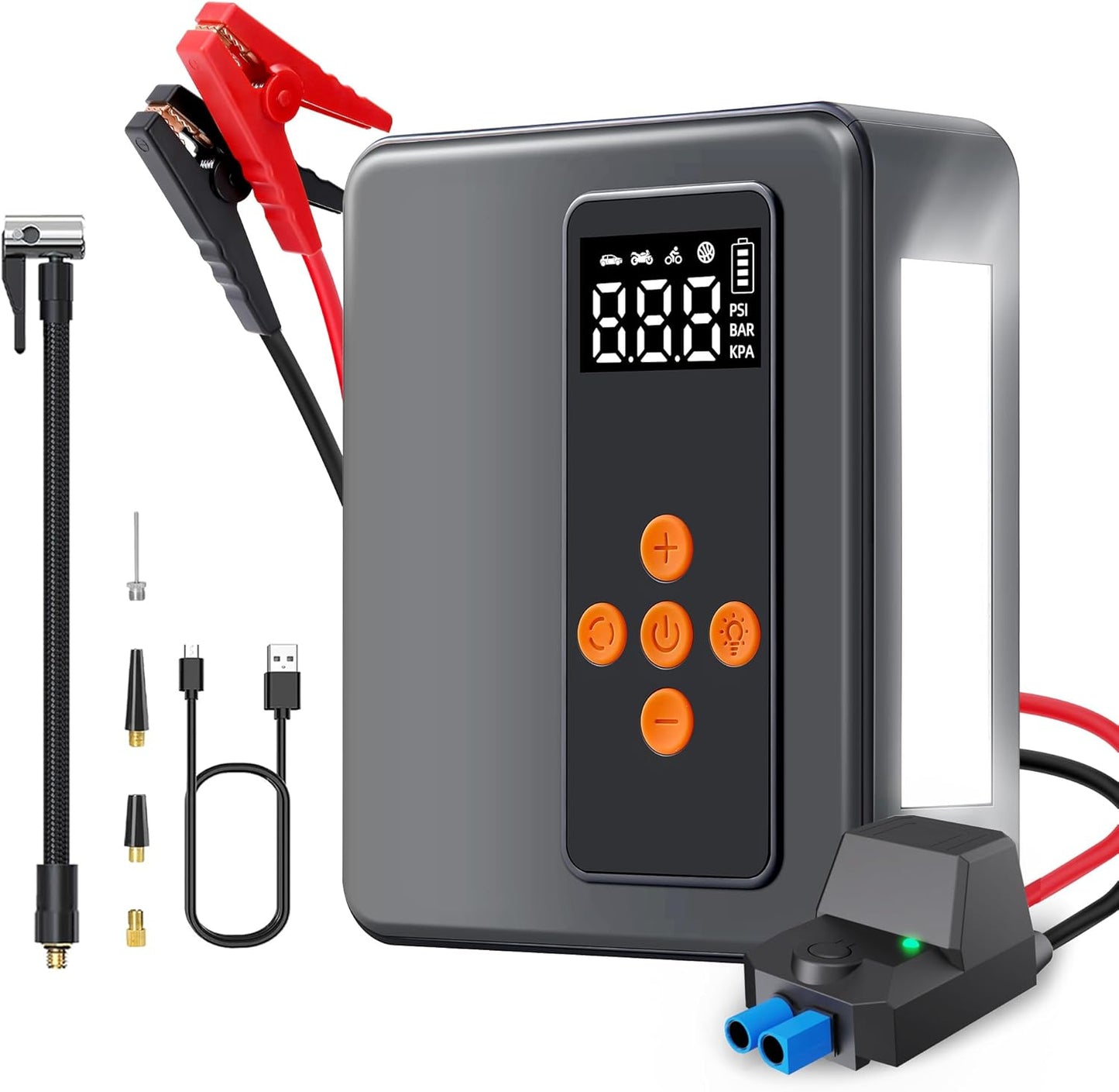 Kalyoosen 8000A Jump Starter: Power, Portable, & Bright