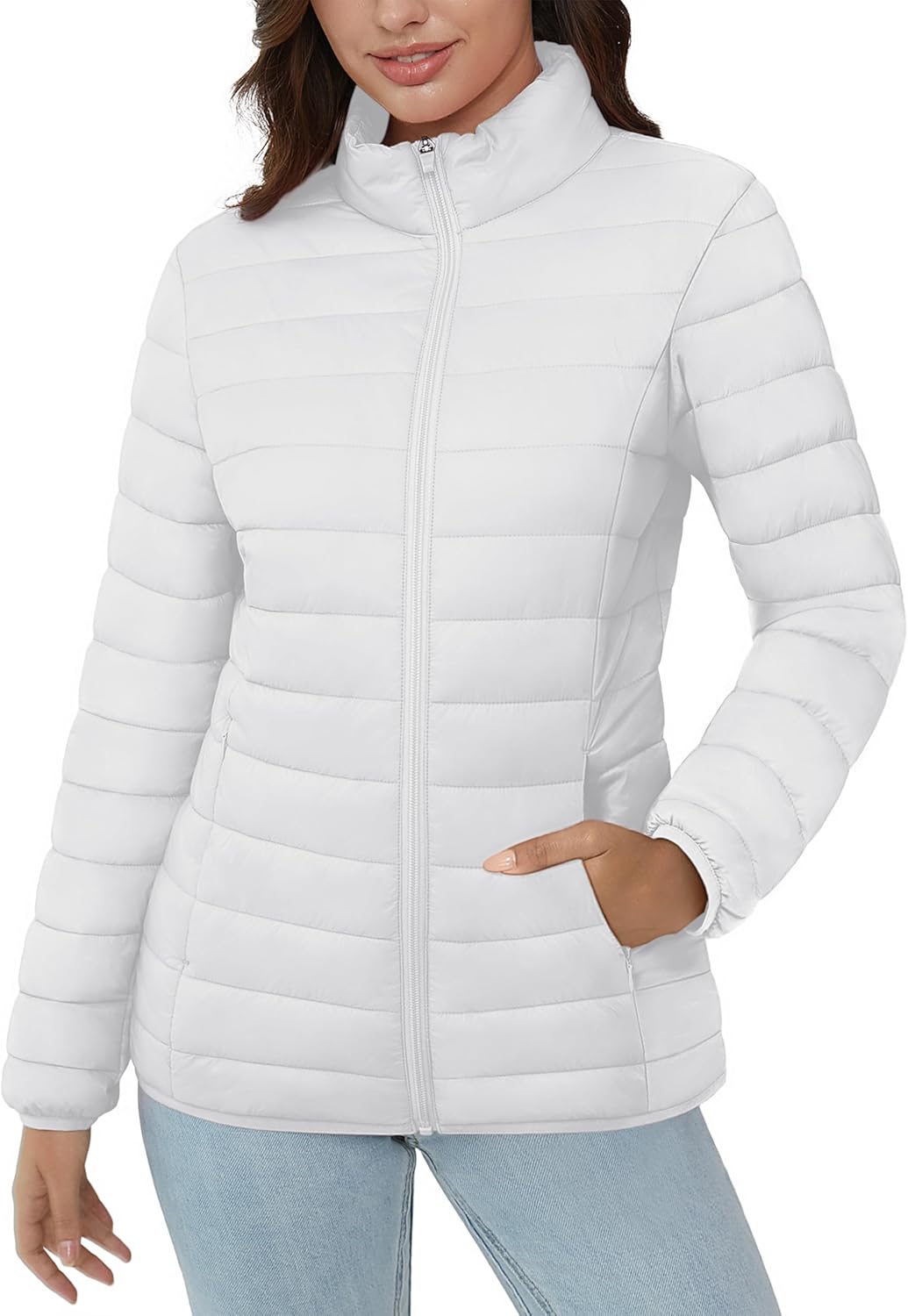 MAGCOMSEN Women's Lightweight Puffer Jacket for Winter