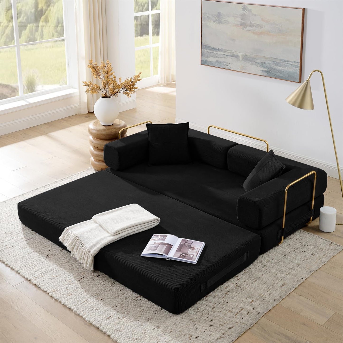 4-in-1 Folding Convertible Sofa Bed for Living Room and Bedroom