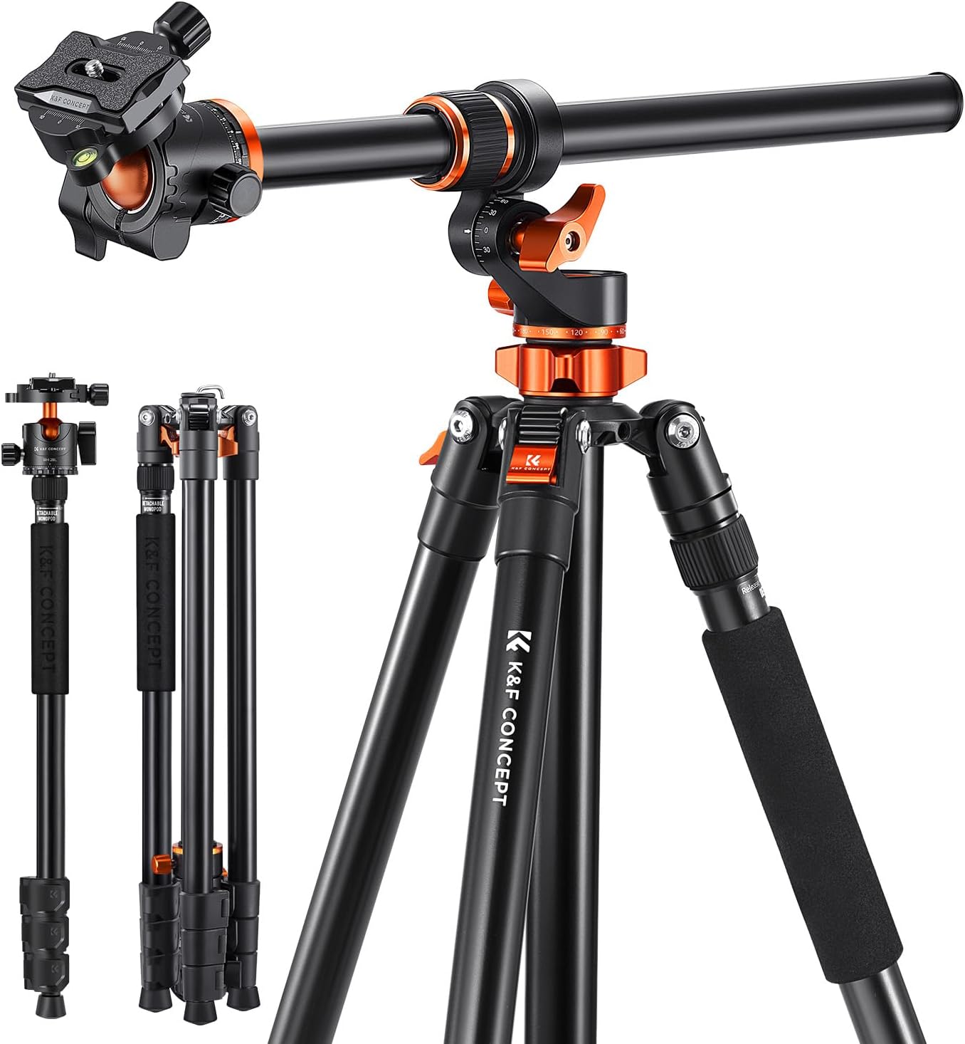 K&F CONCEPT 90ft' Ultra High Camera Tripod for Creative Shots