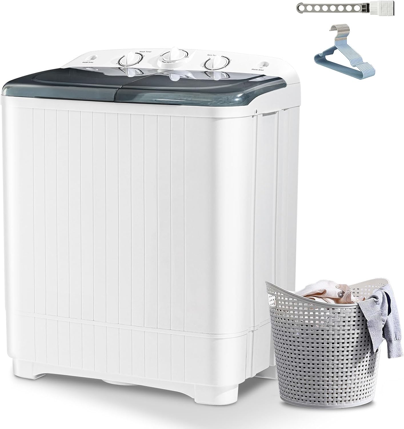 Portable Twin Tub Washing Machine for Home, Camping, Apartments