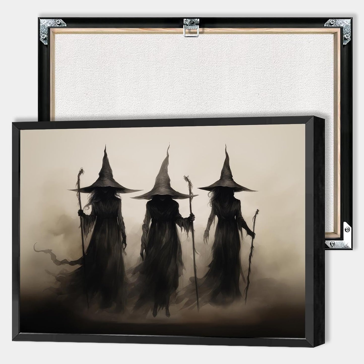 Halloween Witch Wall Art Vintage Three Witches Canvas Posters