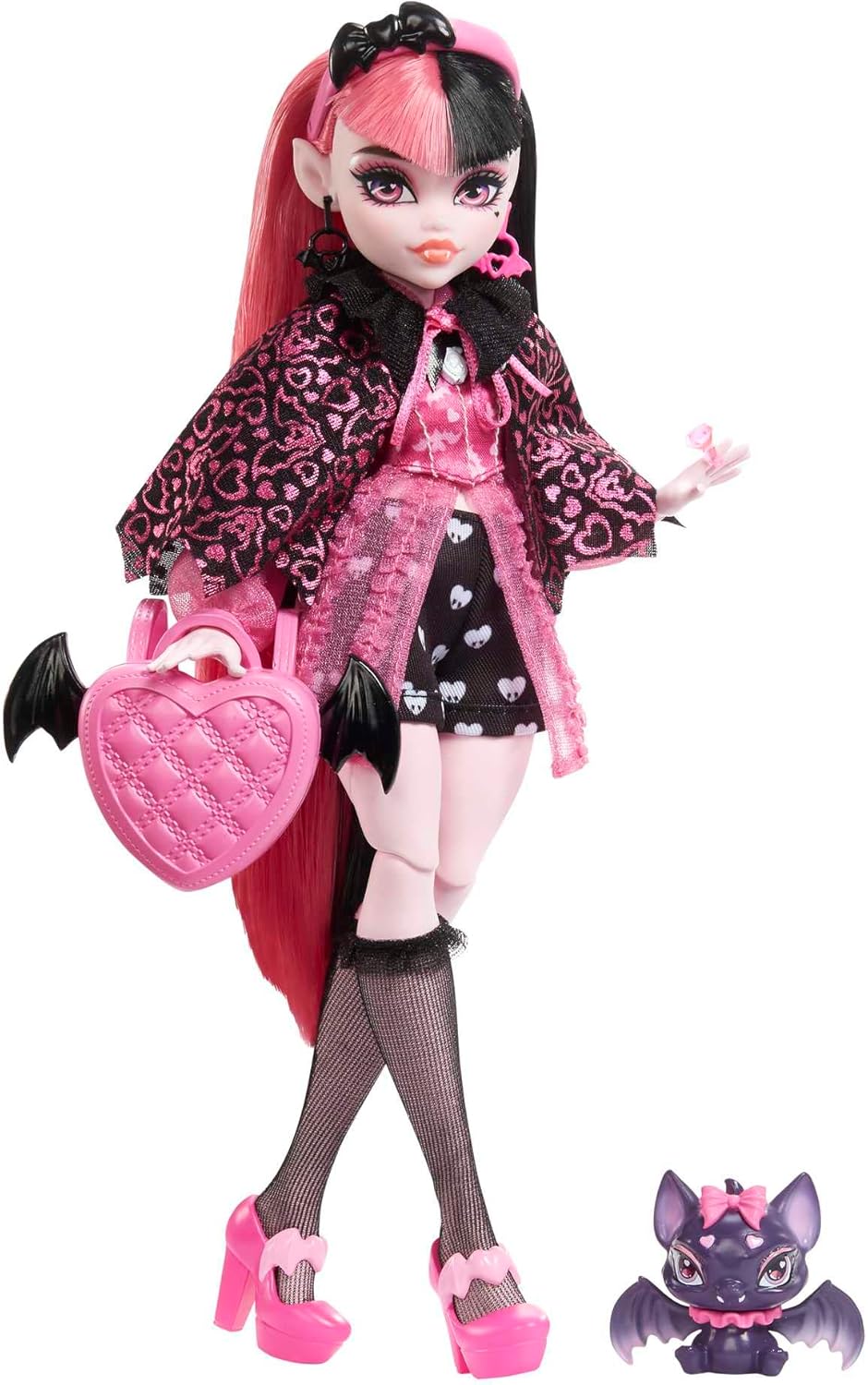 Monster High Doll Draculaura with Pink & Black Hair and Accessories