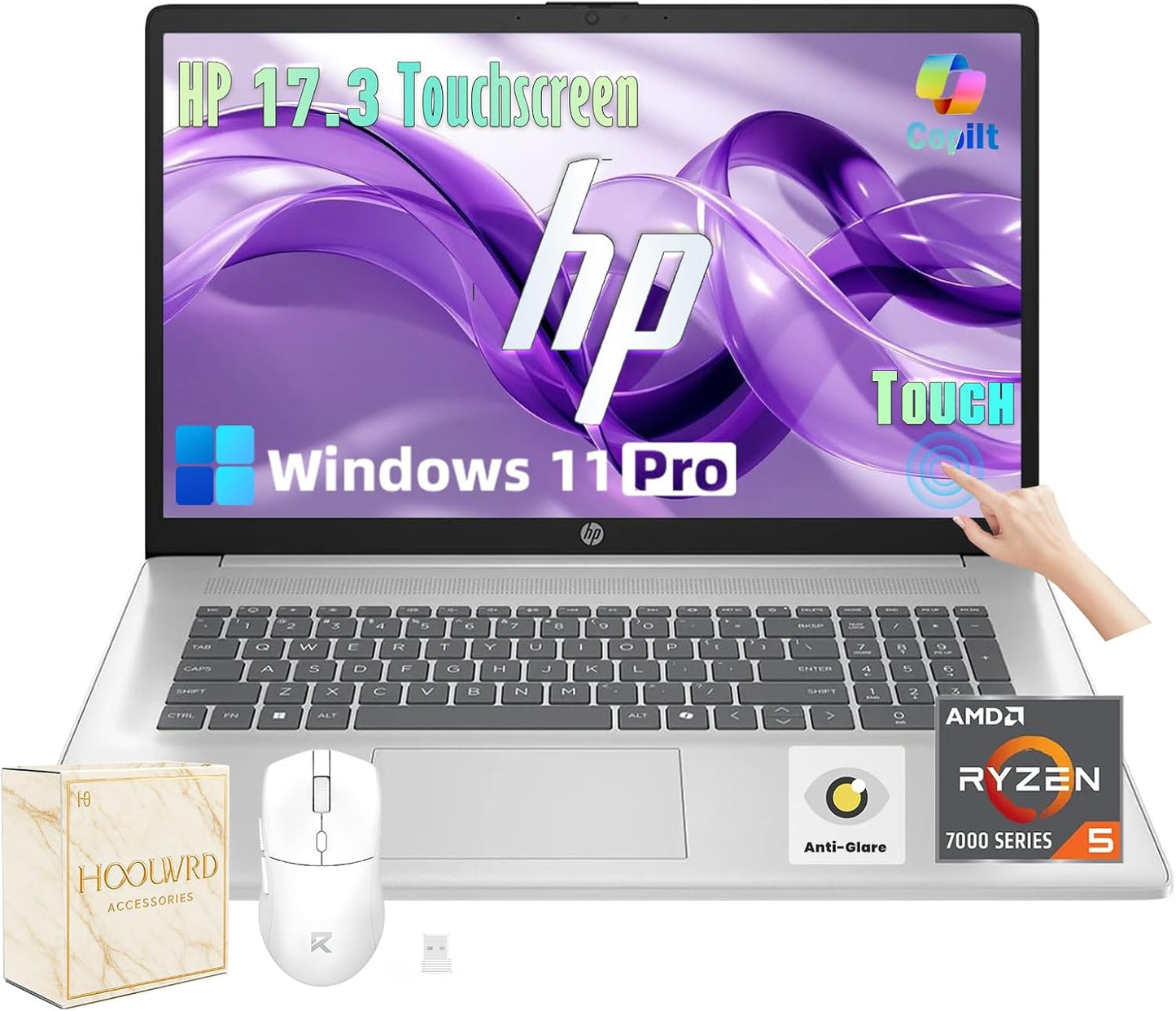 HP 2025 17.3 Touchscreen Laptop with Ryzen 5 and 64GB RAM