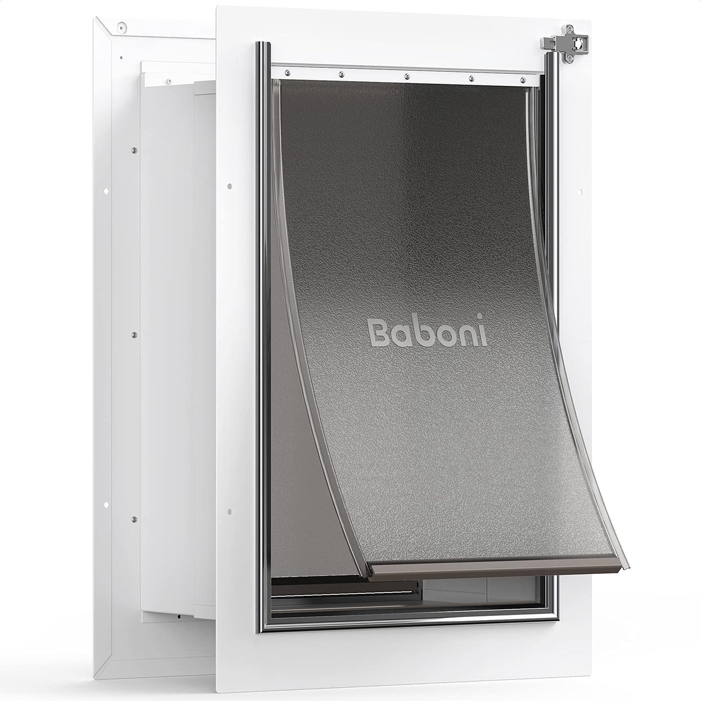 Baboni Pet Door for Wall with Steel Frame and Telescoping Tunnel