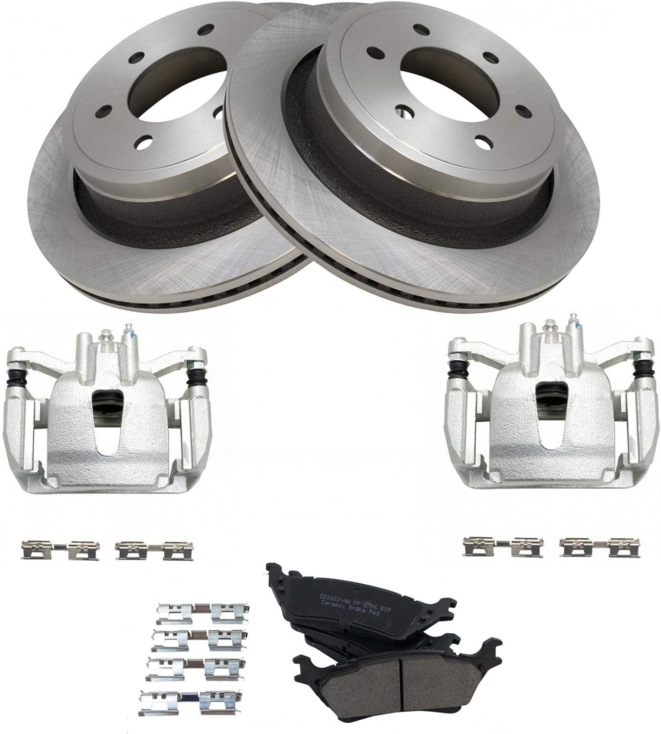 TRQ Rear Brake Pad & Rotor Kit for 2012-2016 Ford F-150