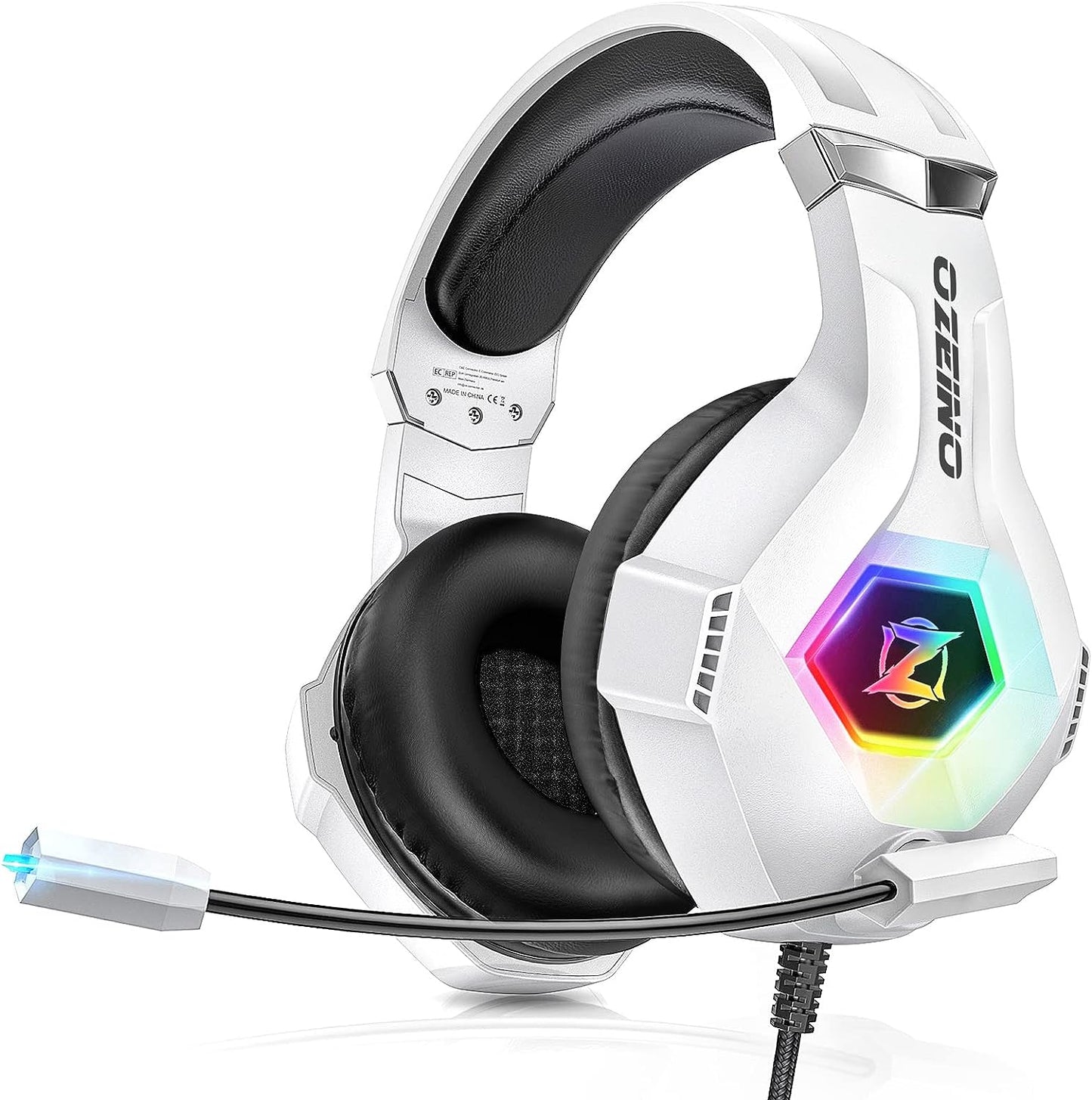 Ozeino Gaming Headset: 7.1 Surround Sound, RGB Lights!