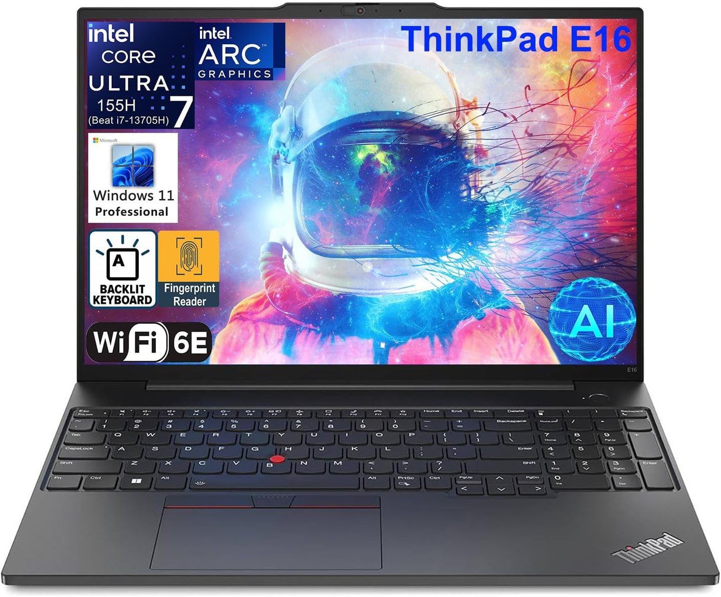 Lenovo ThinkPad E16 G2 16in FHD+ Business Laptop with Intel Ultra 7