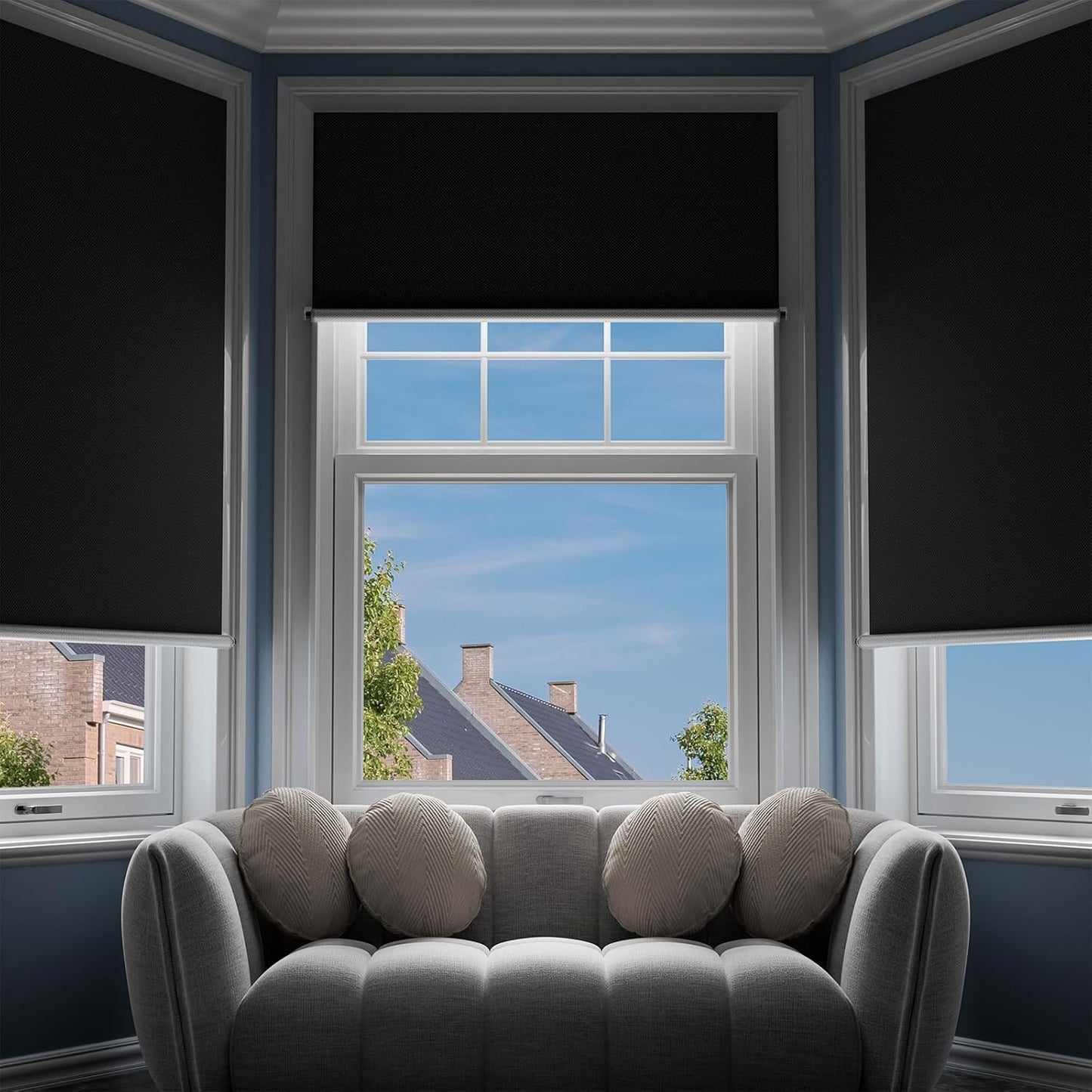 100% Blackout Energy-Saving Window Shade, No-Drill Magnetic Curtains