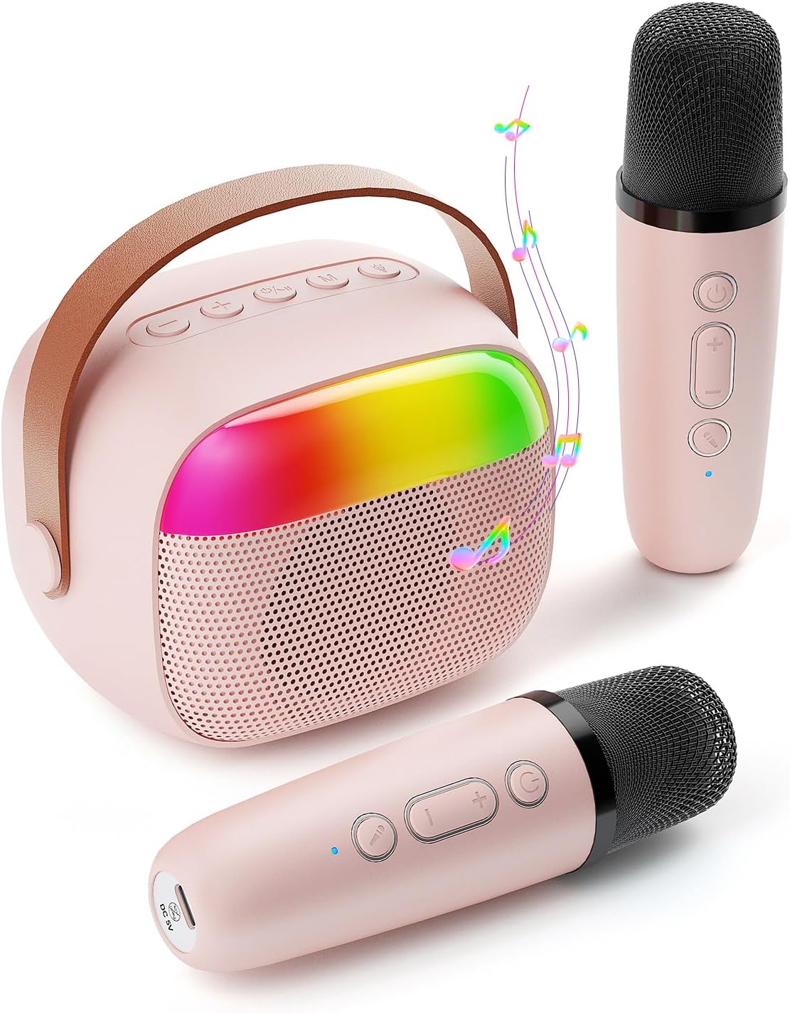 Portable Mini Karaoke Machine for Kids - 2 Microphones - Fun Toy Gift!
