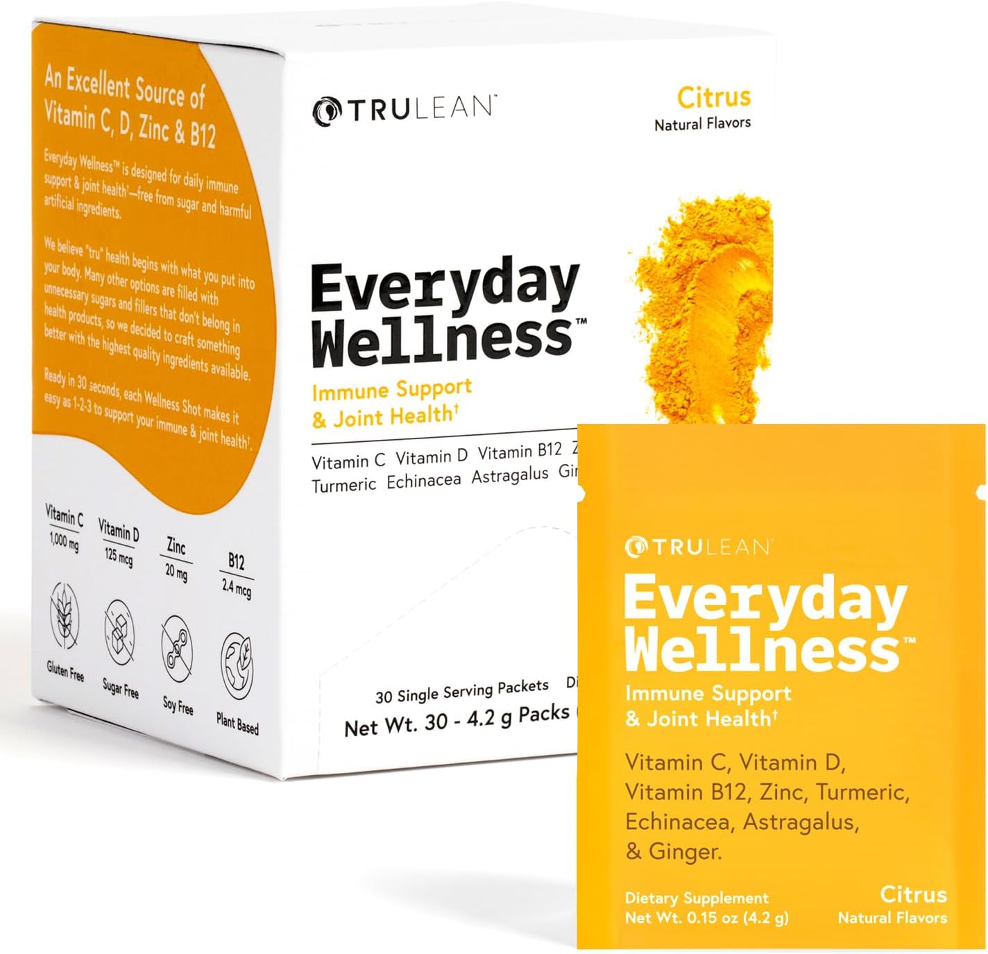 TRULEAN Everyday Wellness Shot Powder for Immunity Support