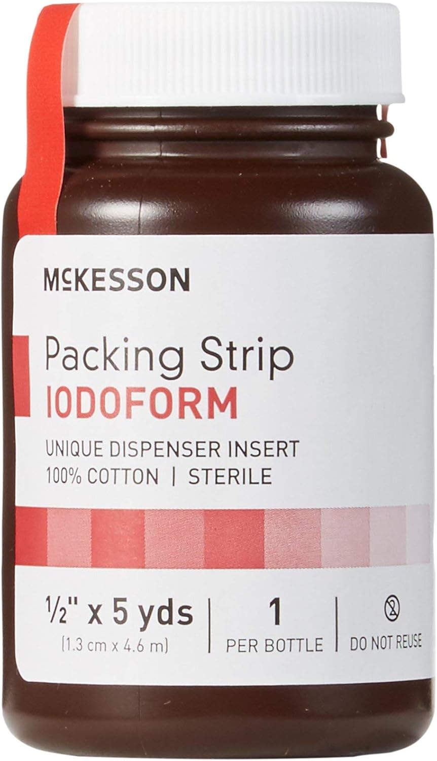 McKesson Packing Strip, Sterile Iodoform Cotton for Wounds