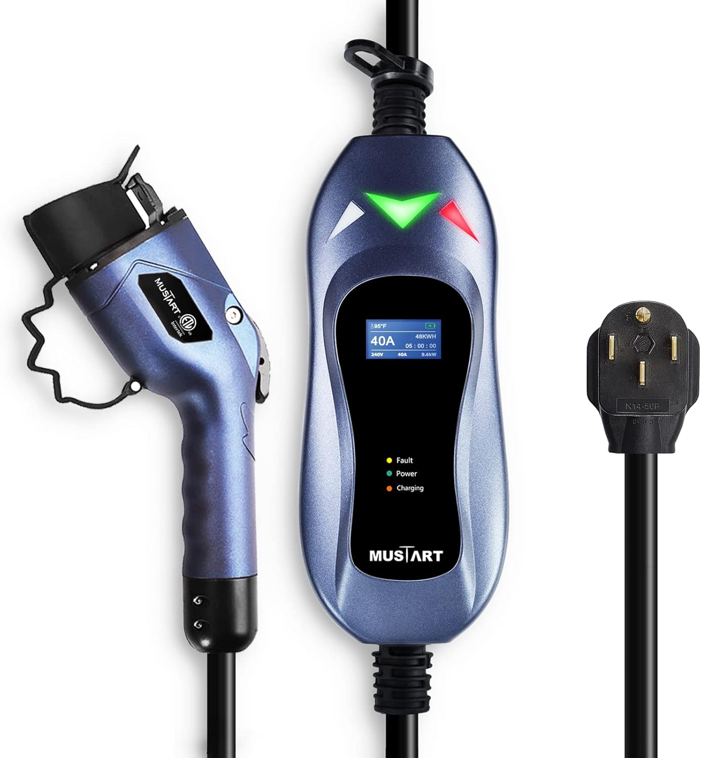 MUSTART Level 2 EV Charger - 40 Amp Fast Charging