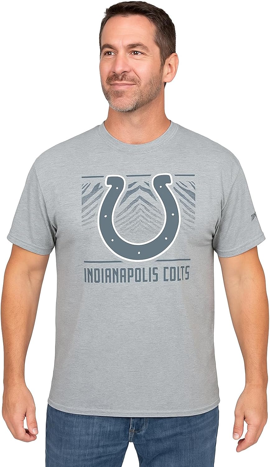 Zubaz NFL Men's Short Sleeve Team Graphic T-Shirt for Fans