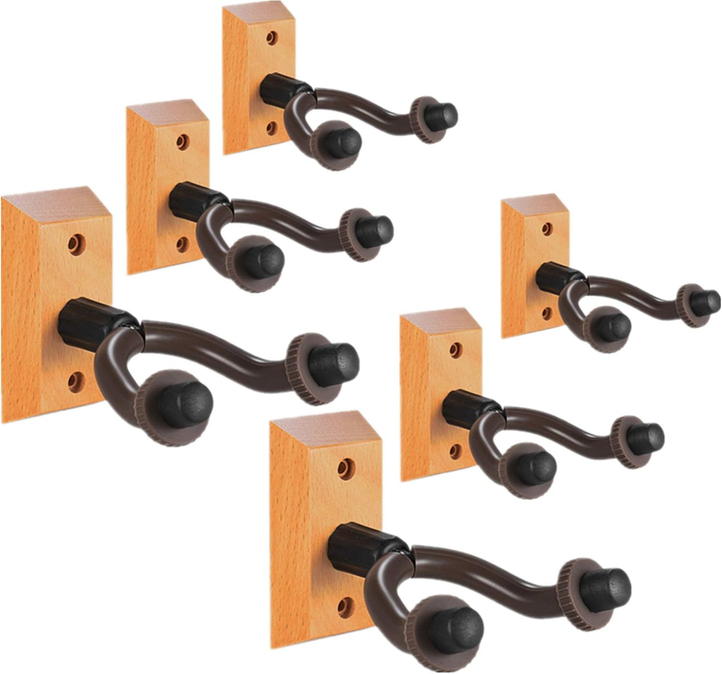 Securely Showcase Guitars with Ease - 6 Pack Wall Hooks