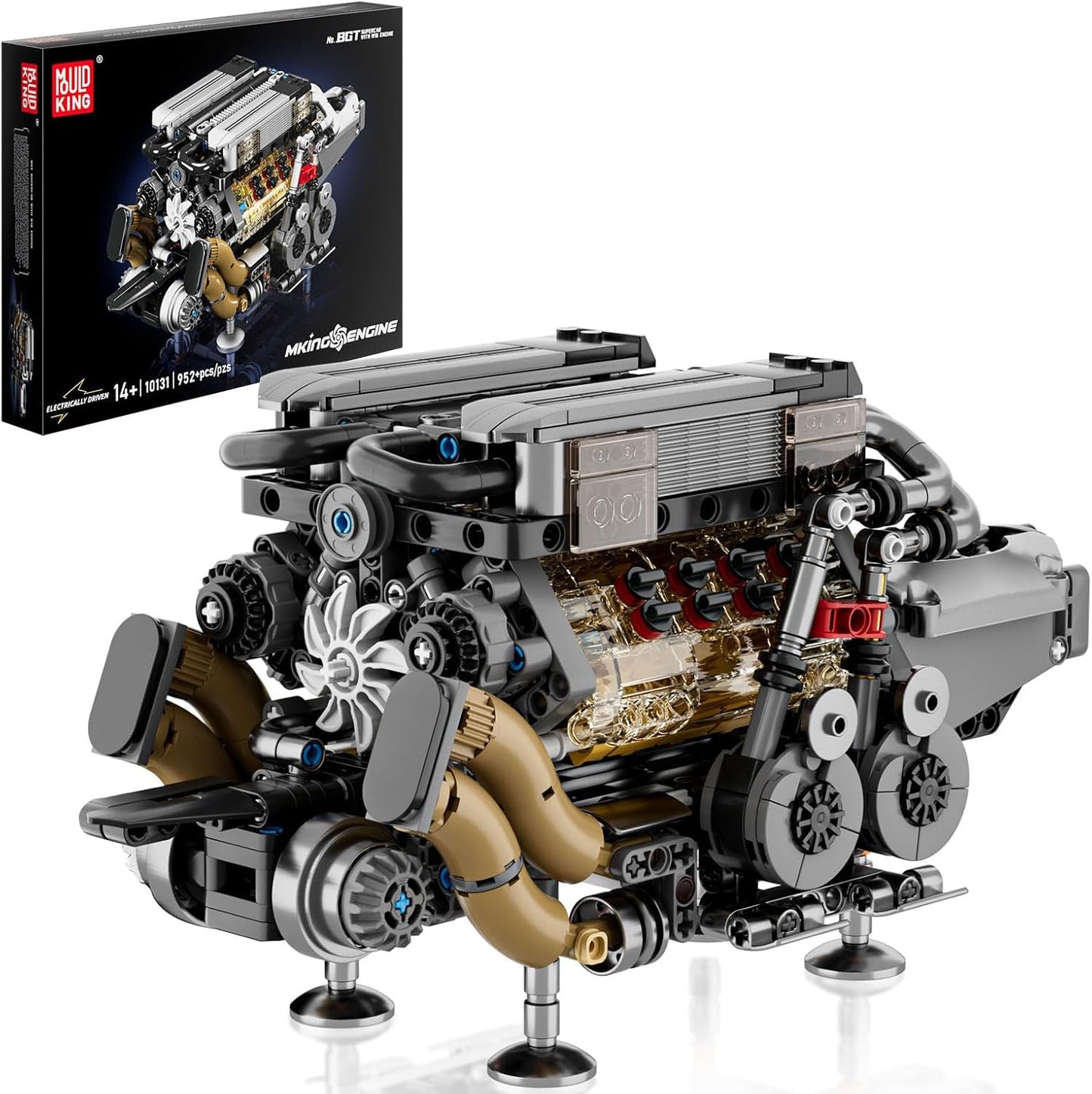 Mould King W16 Engine Kits for Building Your Own Twin V8 Engine