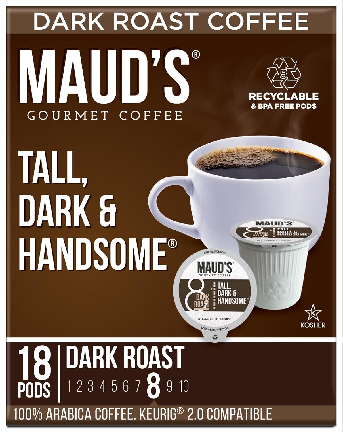 Maud's Tall & Handsome Dark Roast Pods