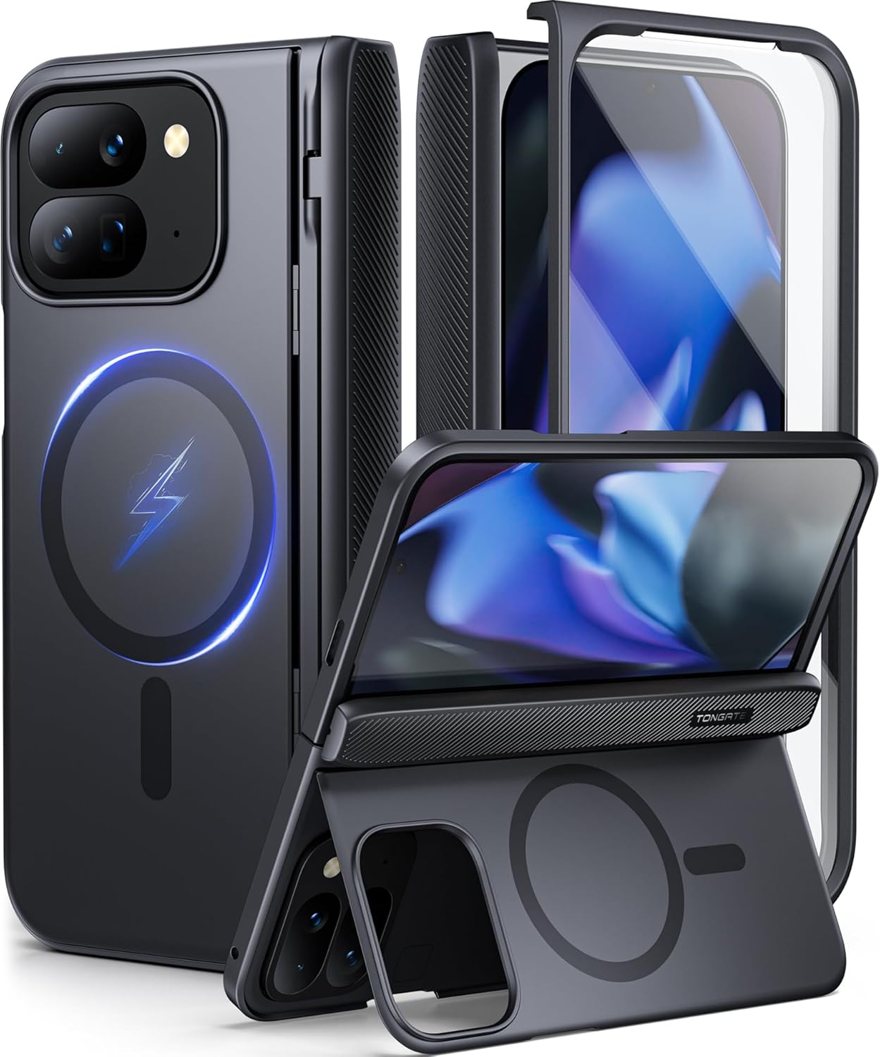 TONGATE Magnetic Pixel 9 Pro Fold Case with Stand & Protection