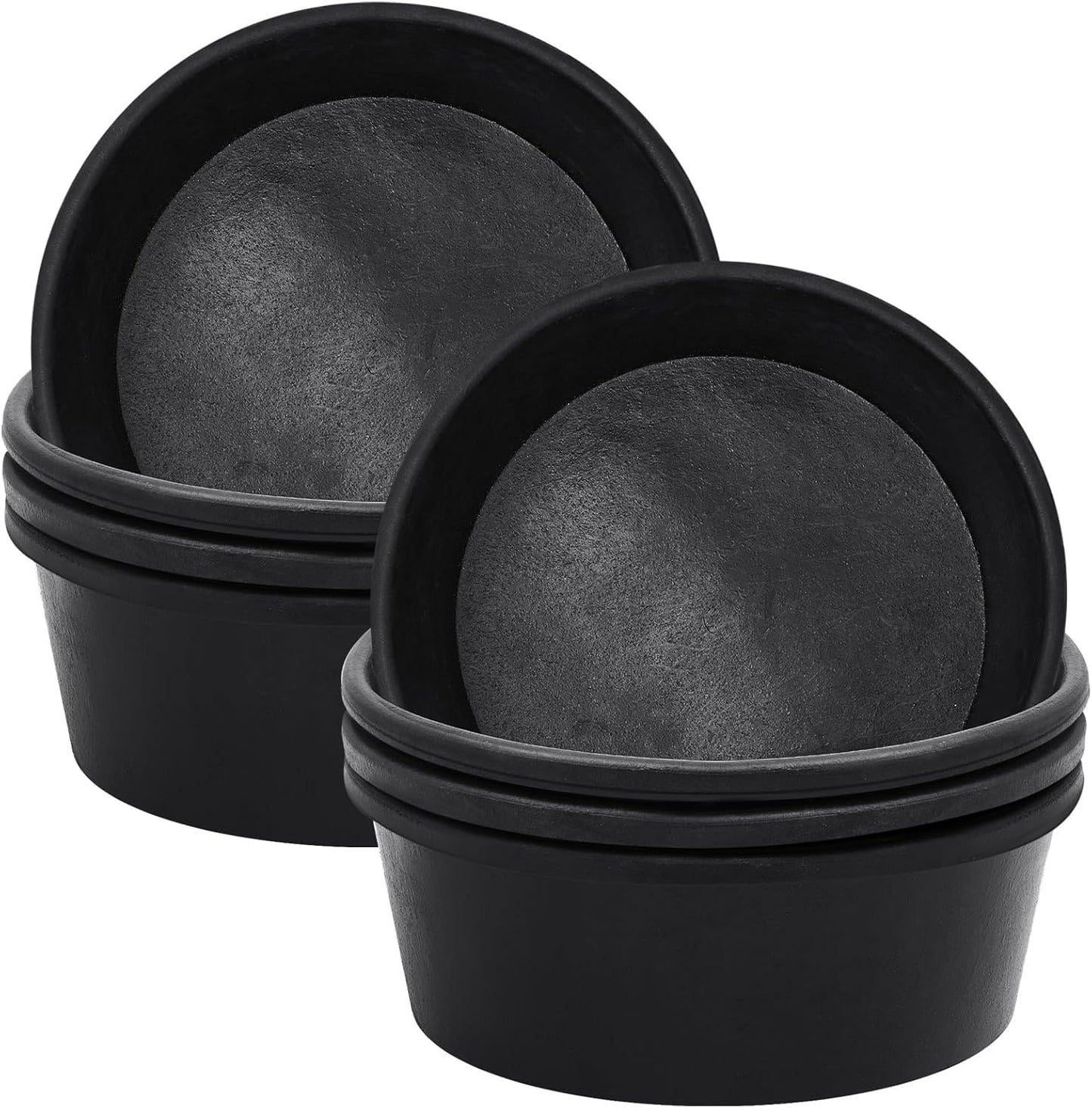 Rubber Feeder Pan Set for Horses, Goats, and Chickens - 4 Pcs