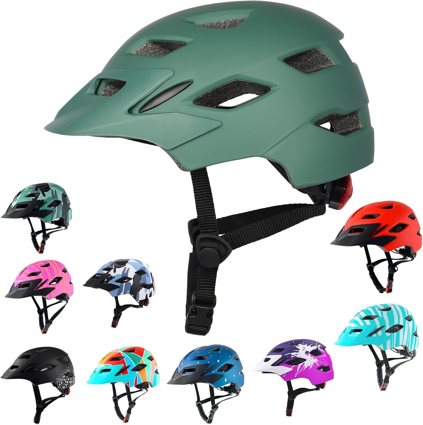 Kids Bike Helmet with LED Light for Safe Cycling and Skating