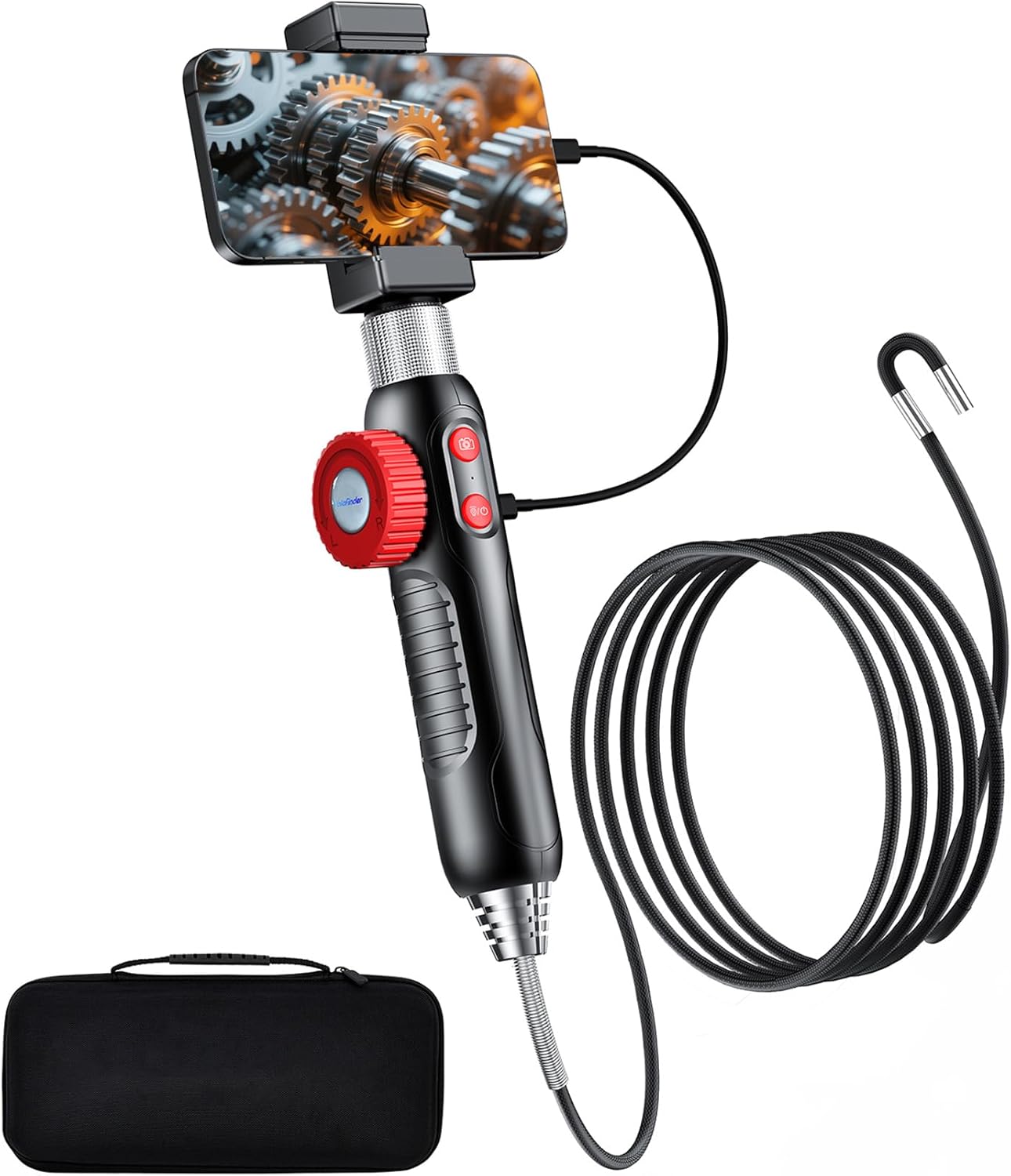 Borescope 1080P Dual-Direction Articulating Probe for Inspections