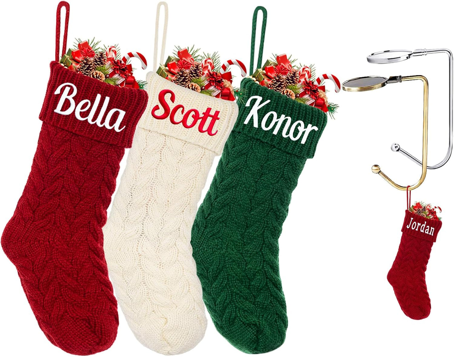 Personalized Christmas Stockings for Kids - Custom Embroidered Joy