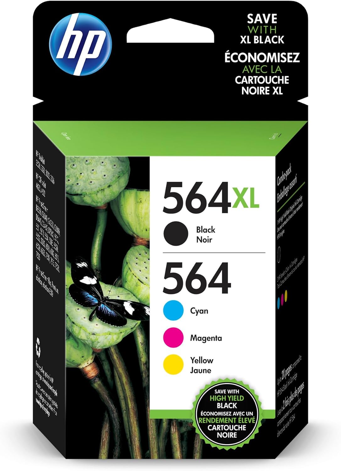 HP Original 564 Ink 4-Pack for DeskJet and OfficeJet Printers