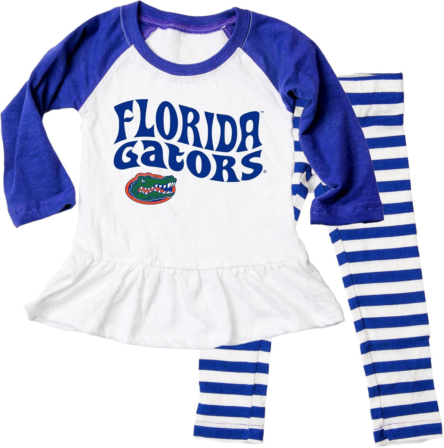 NCAA Infant Girls Ruffle Raglan Set by Wes and Willy - Cute Style