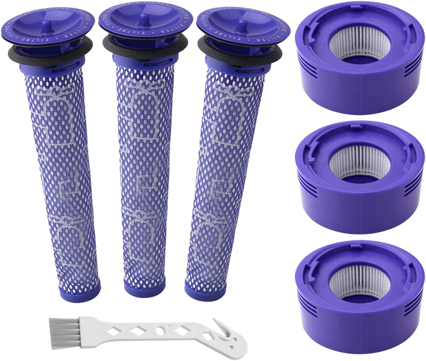 Hechuang 6 Pack Filter Kit for Dyson V7/V8 - Maximize Cleaning Efficiency
