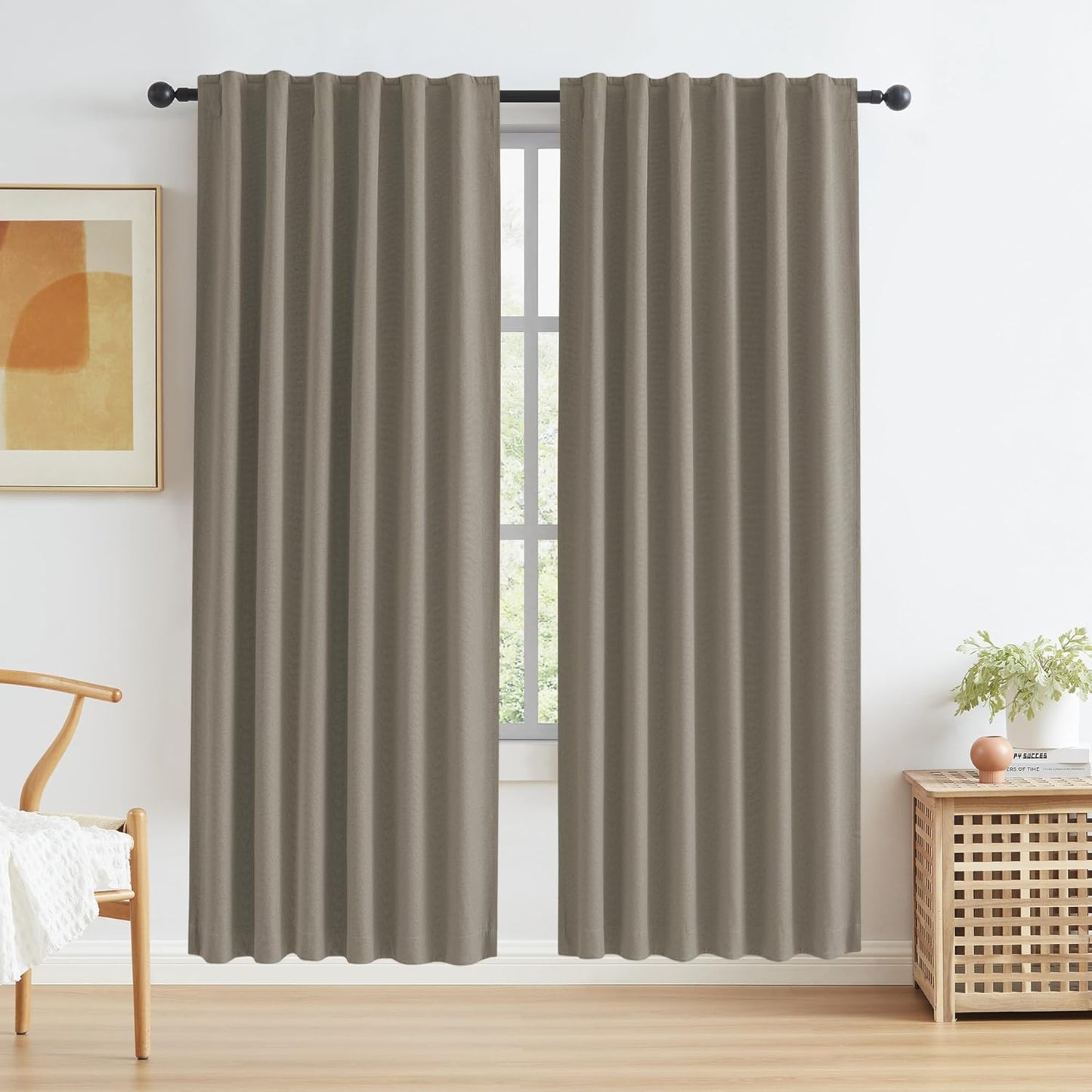 KEQIAOSUOCAI Blackout Door Curtains for Complete Privacy