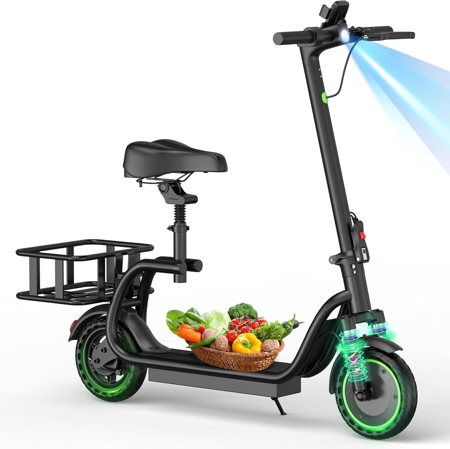 NAVIC Electric Scooter with 8.5in Tires and Dual Suspension