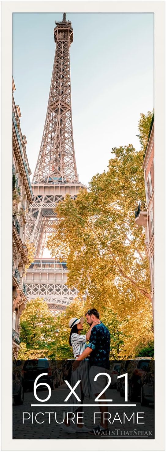 6x21 White Picture Frame for Puzzles, Posters, and Photos