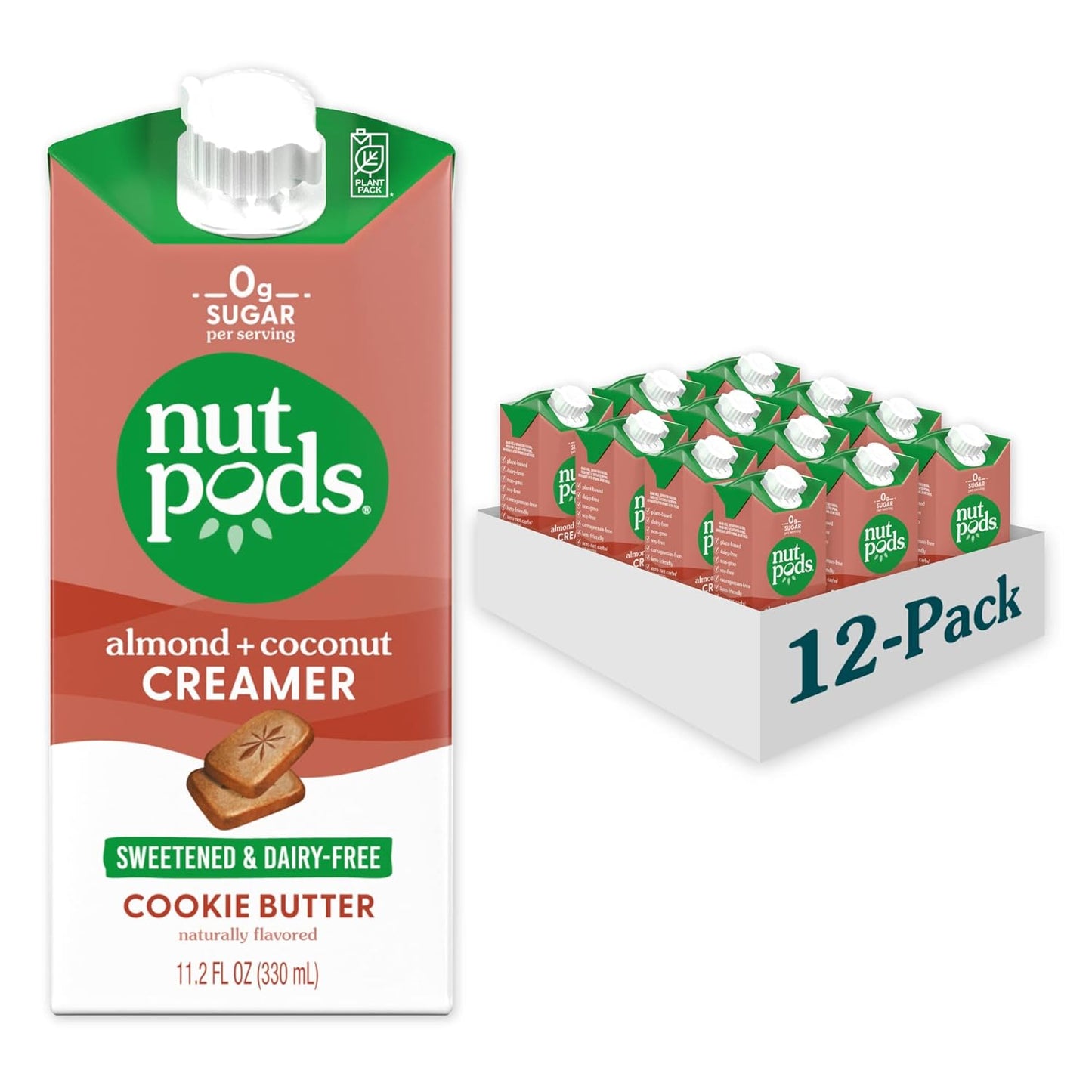 nutpods Sweetened Cookie Butter Keto Coffee Creamer - Zero Sugar
