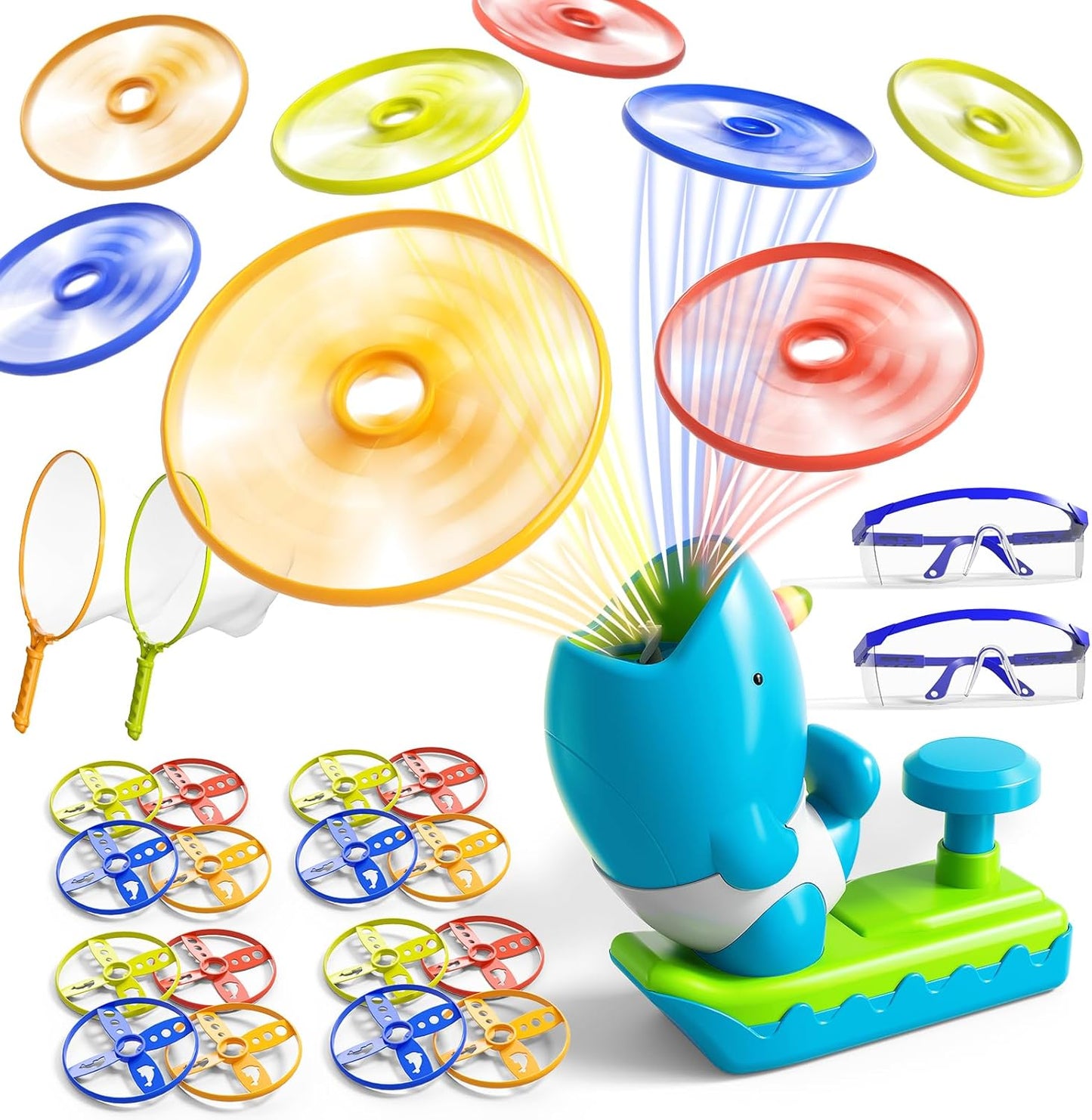 Fly High with KukuFun Disc Launcher - Outdoor Fun for Kids 3-8