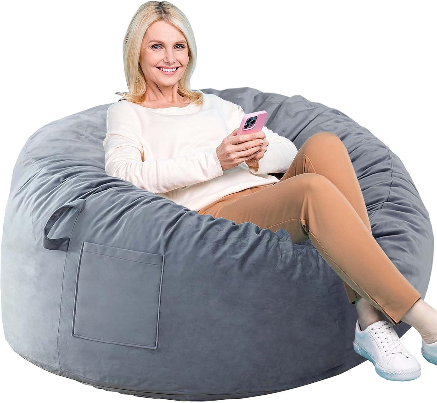 Plush Memory Foam Bean Bag Chair - Luxe Comfort!