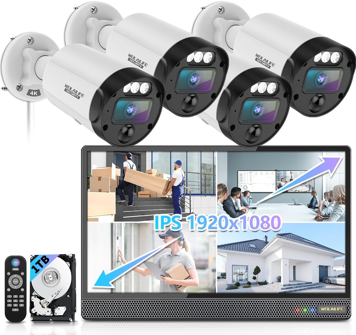 All-in-One 4K Outdoor Wired Security Camera System for Home