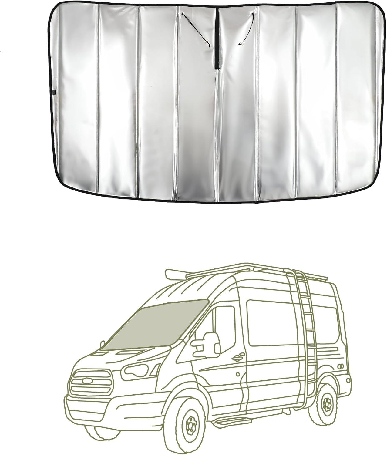 VanEssential Insulated Reflective Blackout Window Cover for Transit