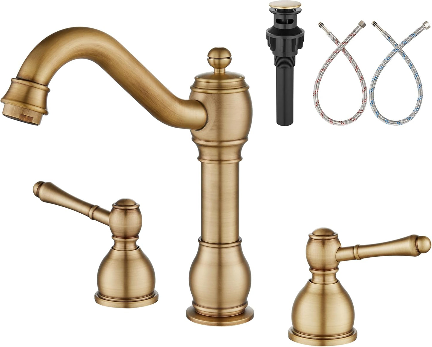 Aolemi 8 Inch Widespread Bathroom Sink Faucet with Vintage Style
