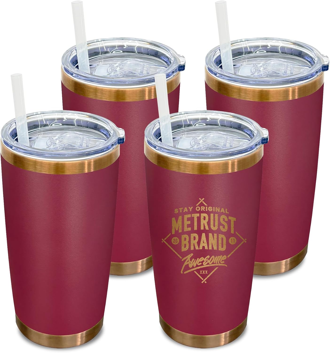 20 oz Stainless Steel Tumblers Bulk Pack for Hot and Cold Drinks