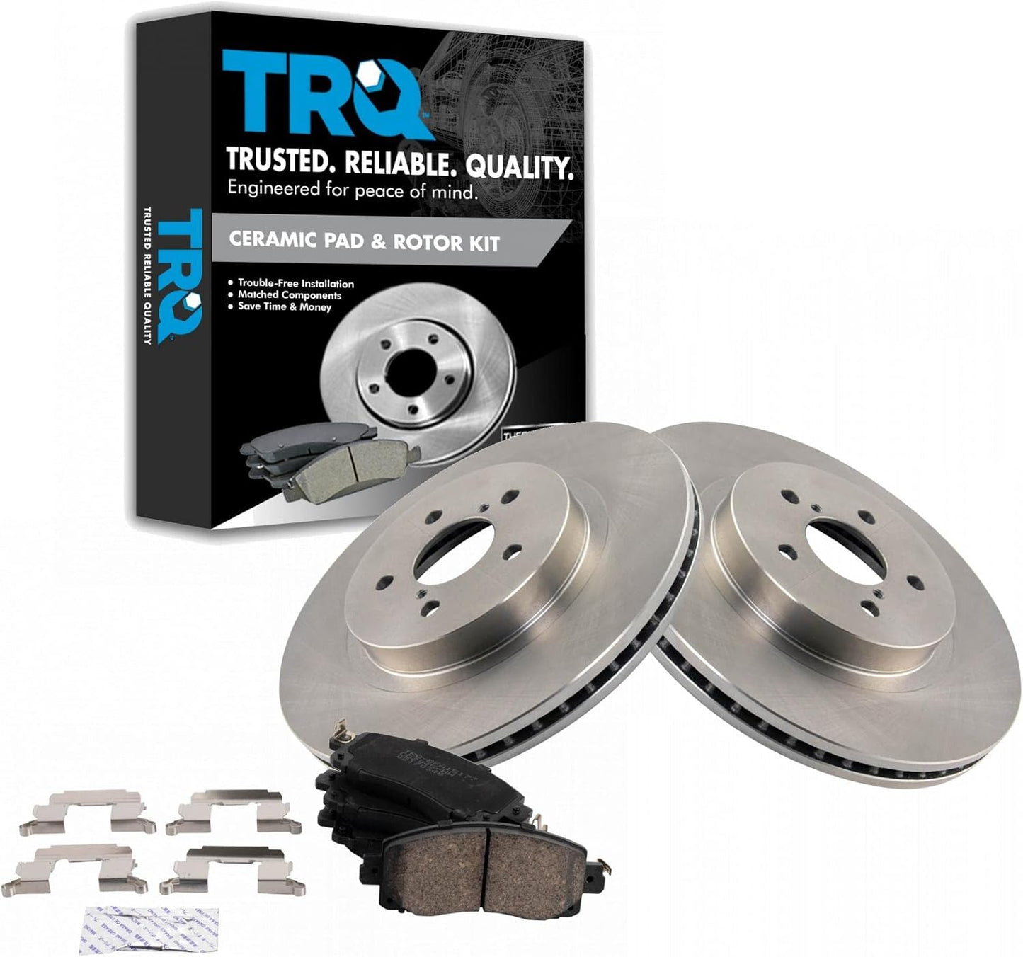 TRQ Front Brake Pad & Rotor Kit for Subaru Crosstrek & Impreza