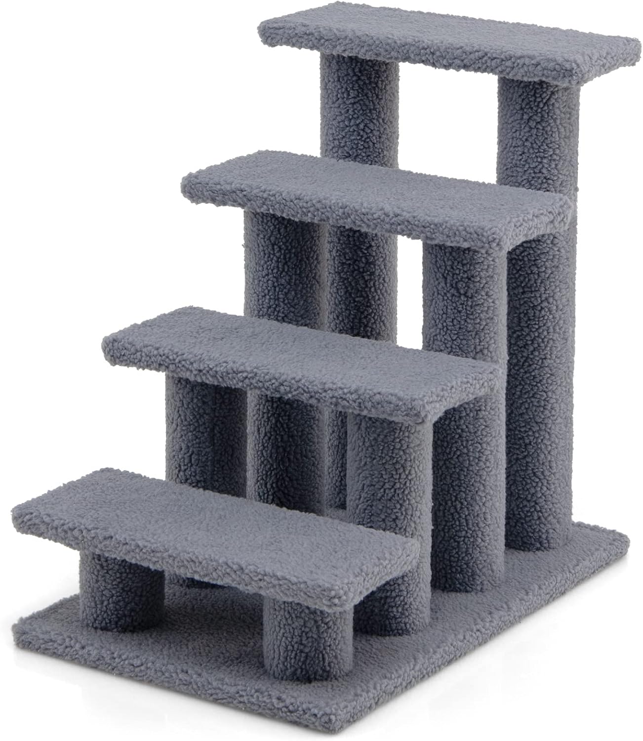 Tangkula Pet Stairs for Cats and Dogs, 4-Step Ramp for Comfort