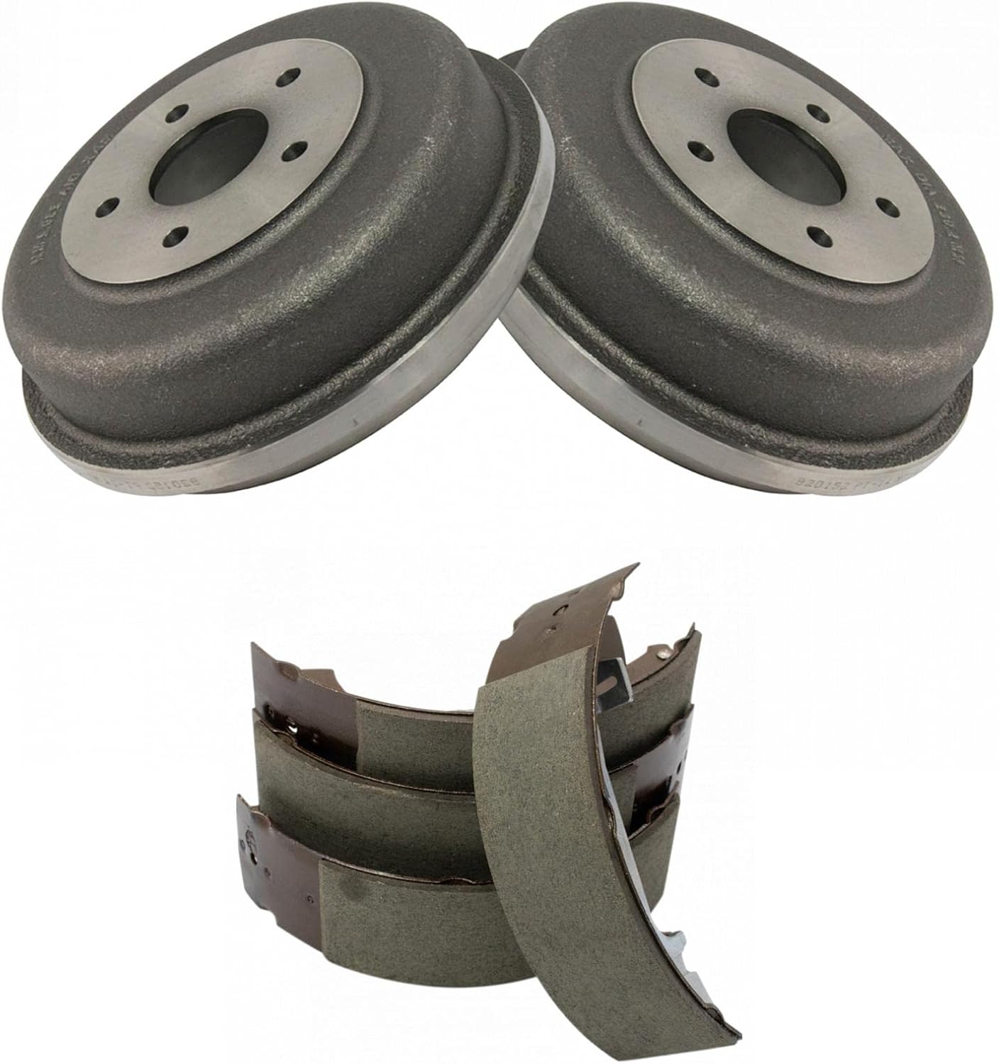 TRQ Rear Brake Shoe & Drum Kit Set for 2010-2013 Ford Transit