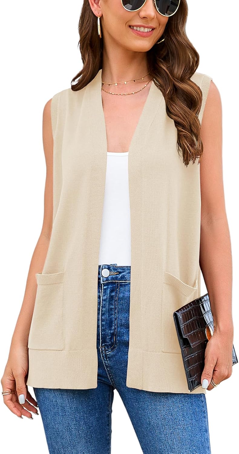 Women's Long Sleeve Cardigan Sweaters with Cozy Pockets