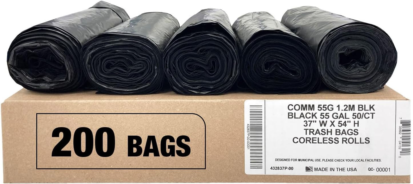 Ultrasac Heavy Duty 55 Gallon Trash Bags for Tough Cleanup Tasks