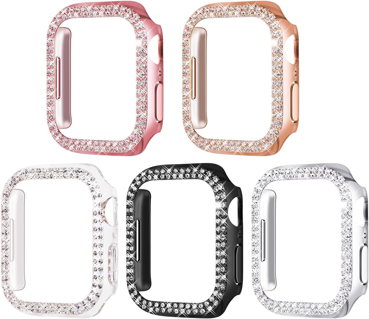 5-Pack Bling Diamond Apple Watch Case Set
