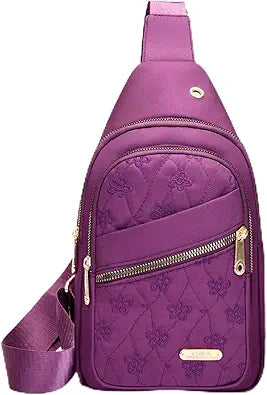 Crossbody Bags for Women Men Hiking Sling Bag with Earphone Hole
