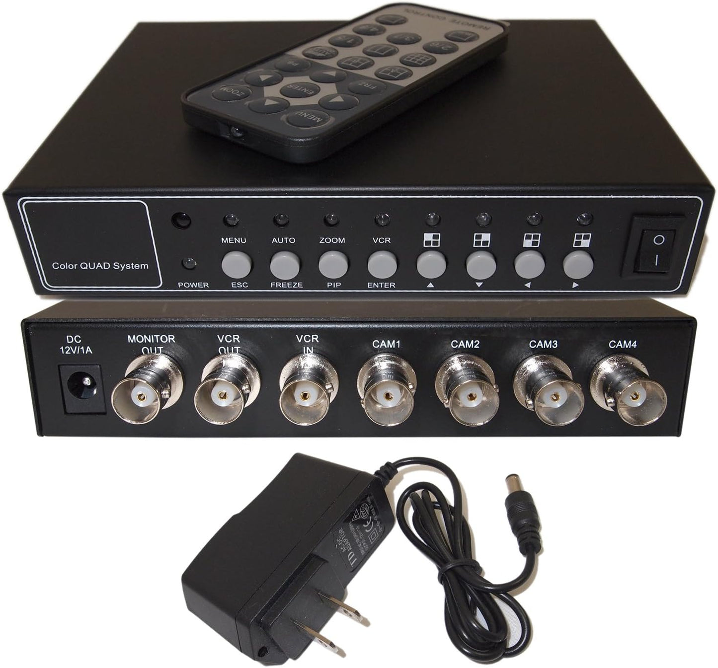 Evertech 4 Channel Analog Color Quad Processor for CCTV Systems