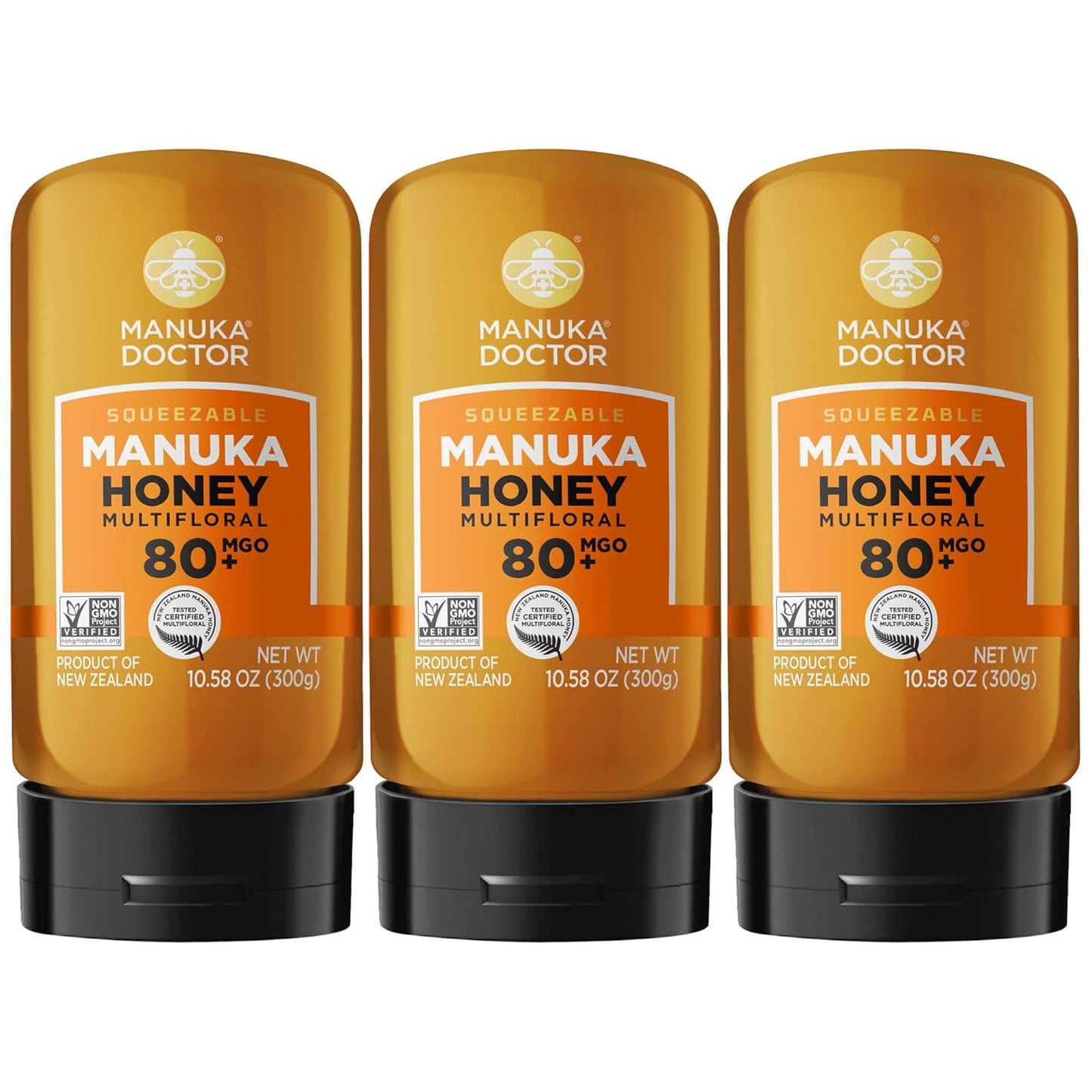 MGO 80+ Squeezy Manuka Honey Bundle - Pure New Zealand Honey
